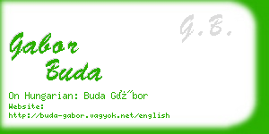 gabor buda business card